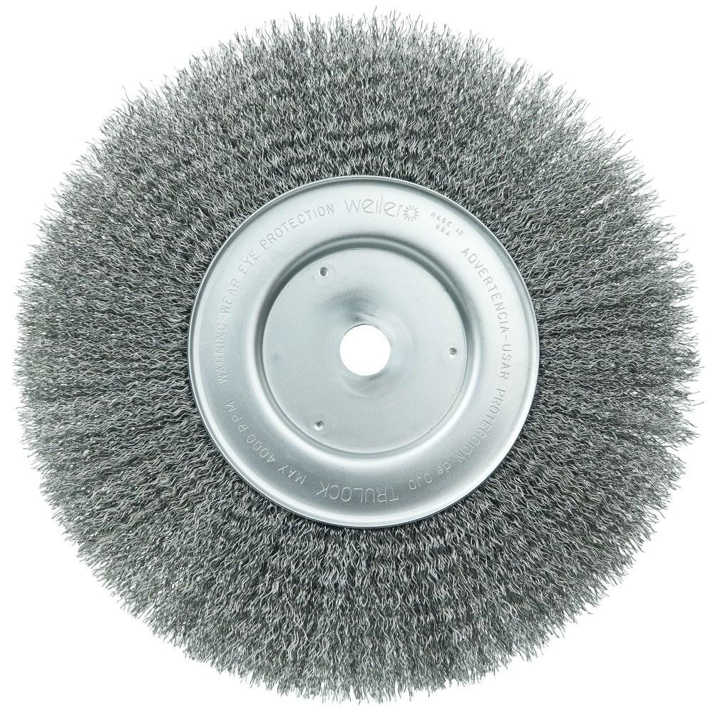 WEILER Weiler 01258 Wheel Brush 10 in Crimped Carbon Steel 4000 Rpm