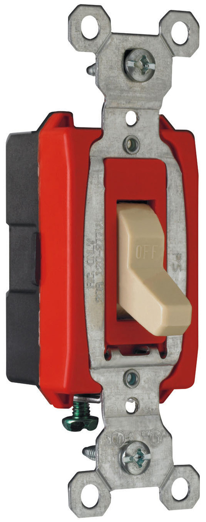 Pass & Seymour CS20AC1I 1-Pole Heavy Duty Toggle Switch 20 Amp 120/277 VAC Replacement MPN