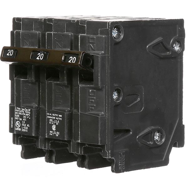 Siemens Q320 Breaker 240V 20A 3-Pole