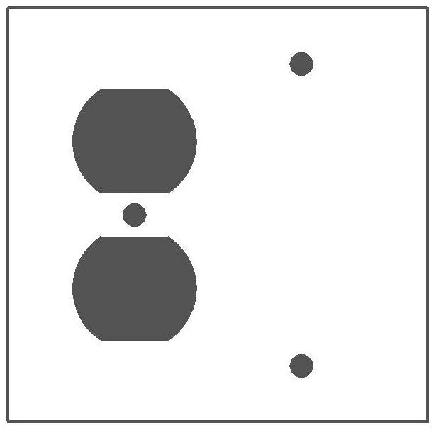 MULBERRY METAL PRODUCTS Mulberry Metal Products 86542 2-Gang Duplex/Blank Wallplate (4.5 in H x 4.562 in W) 09532786542