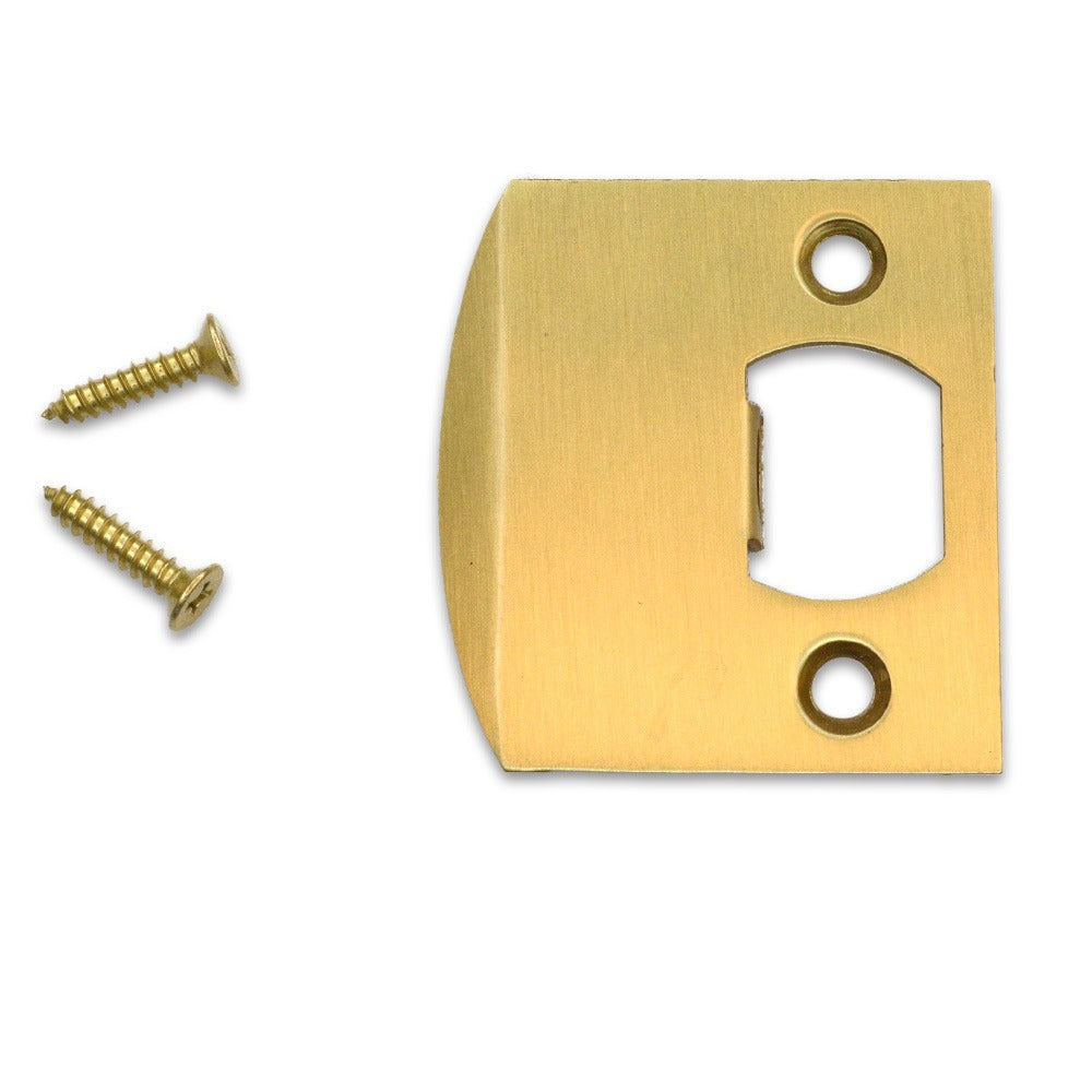 EMTEK Emtek 86086US4 Square Corner Extended Lip Strike Satin Brass