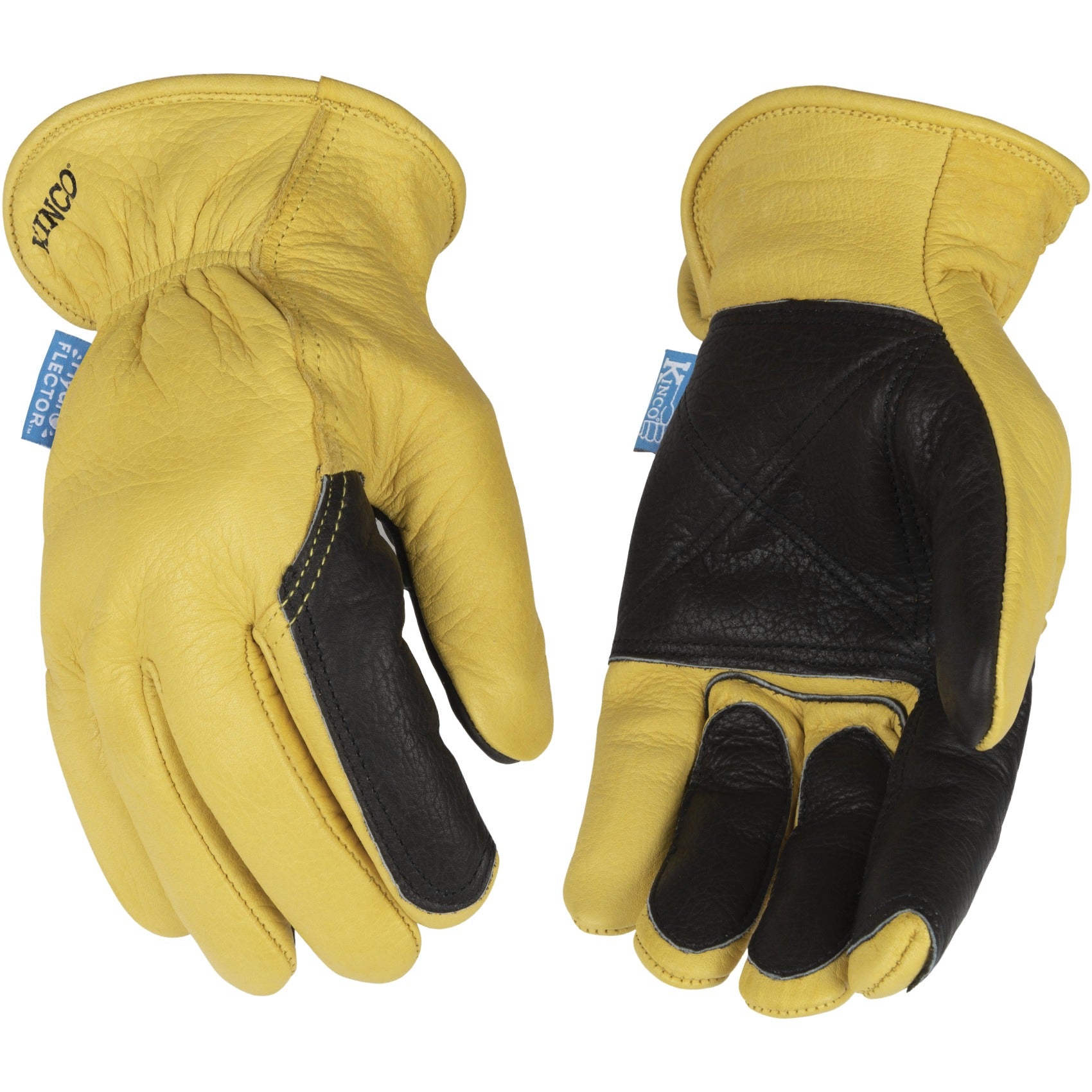KINCO Kinco 387P-L HydroFlector water-resistant grain buffalo double palm driver gloves (L)