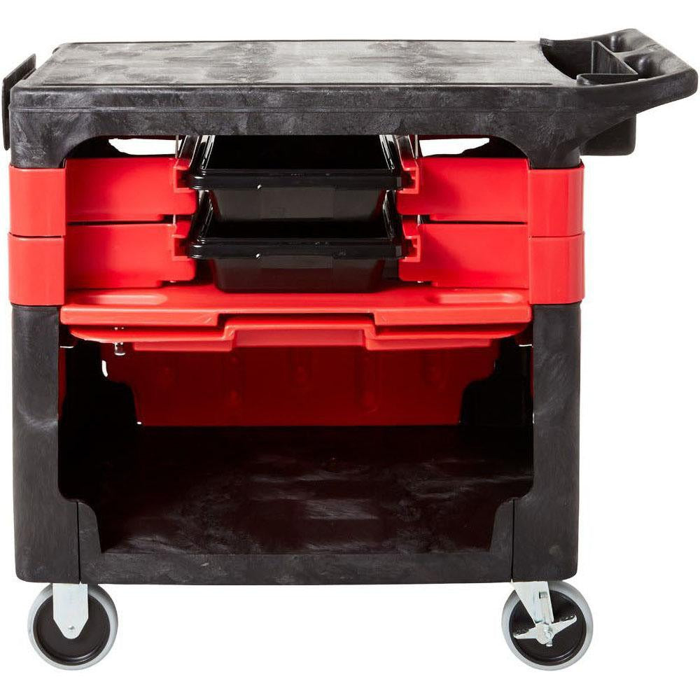 RUBBERMAID Rubbermaid FG618088BLA Trades Tool Utility Cart 330 Lb