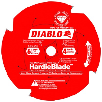 DIABLO Freud D0604DH 6.5 in 4T Fiber Cement Circular Saw Blade