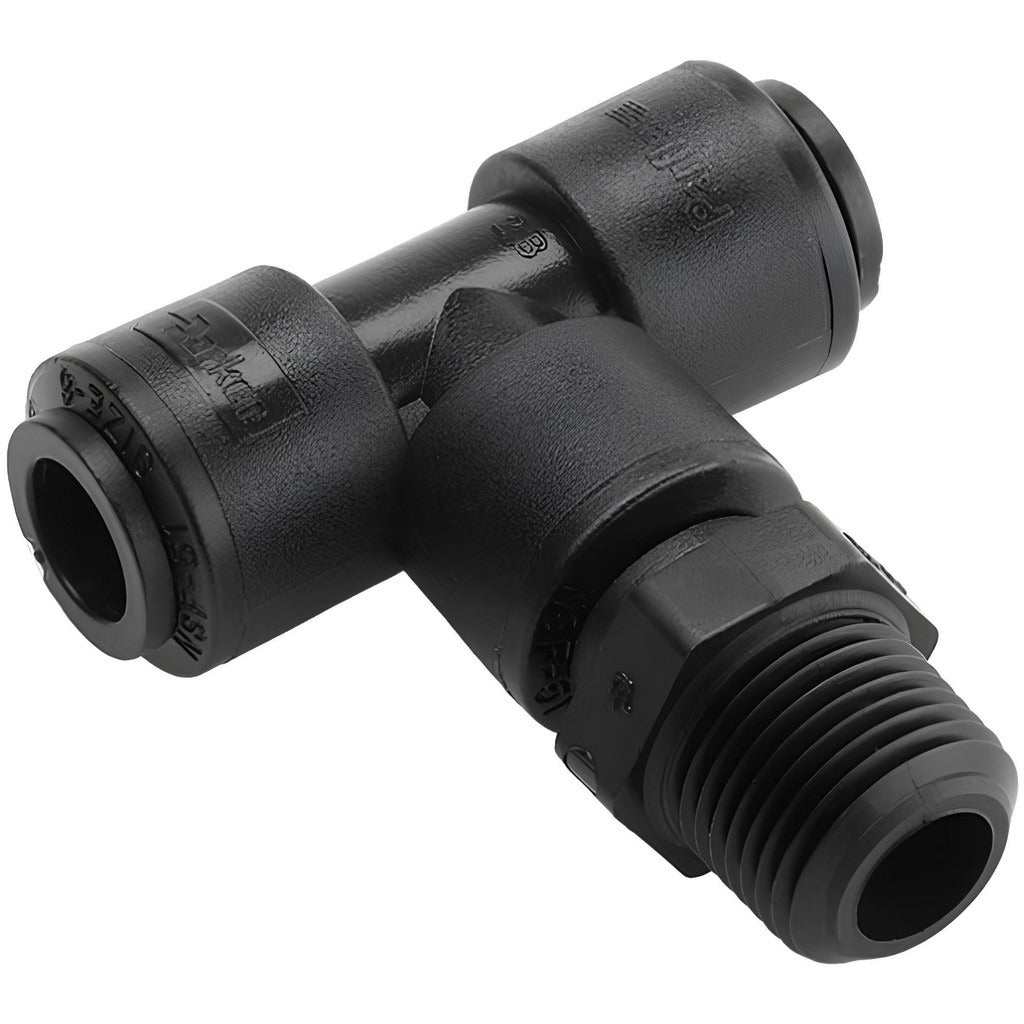 PARKER Parker FB6MTS2-HBLK Male Swivel Branch Tee 3/8in Od