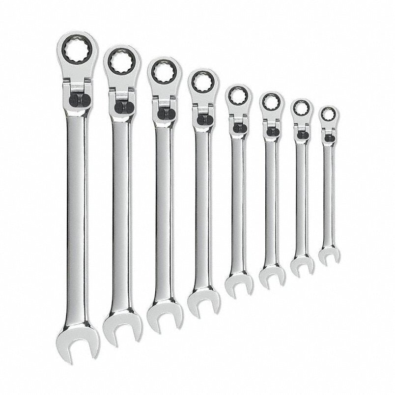 GEARWRENCH Gearwrench 85798 Ratcheting Combination Wrench Set 8 Pc Sae