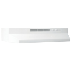 Broan-NuTone 412401 2 Amp 120 Volt 24 x 17-1/2 x 6 Inch White Monochromatic Range Hood