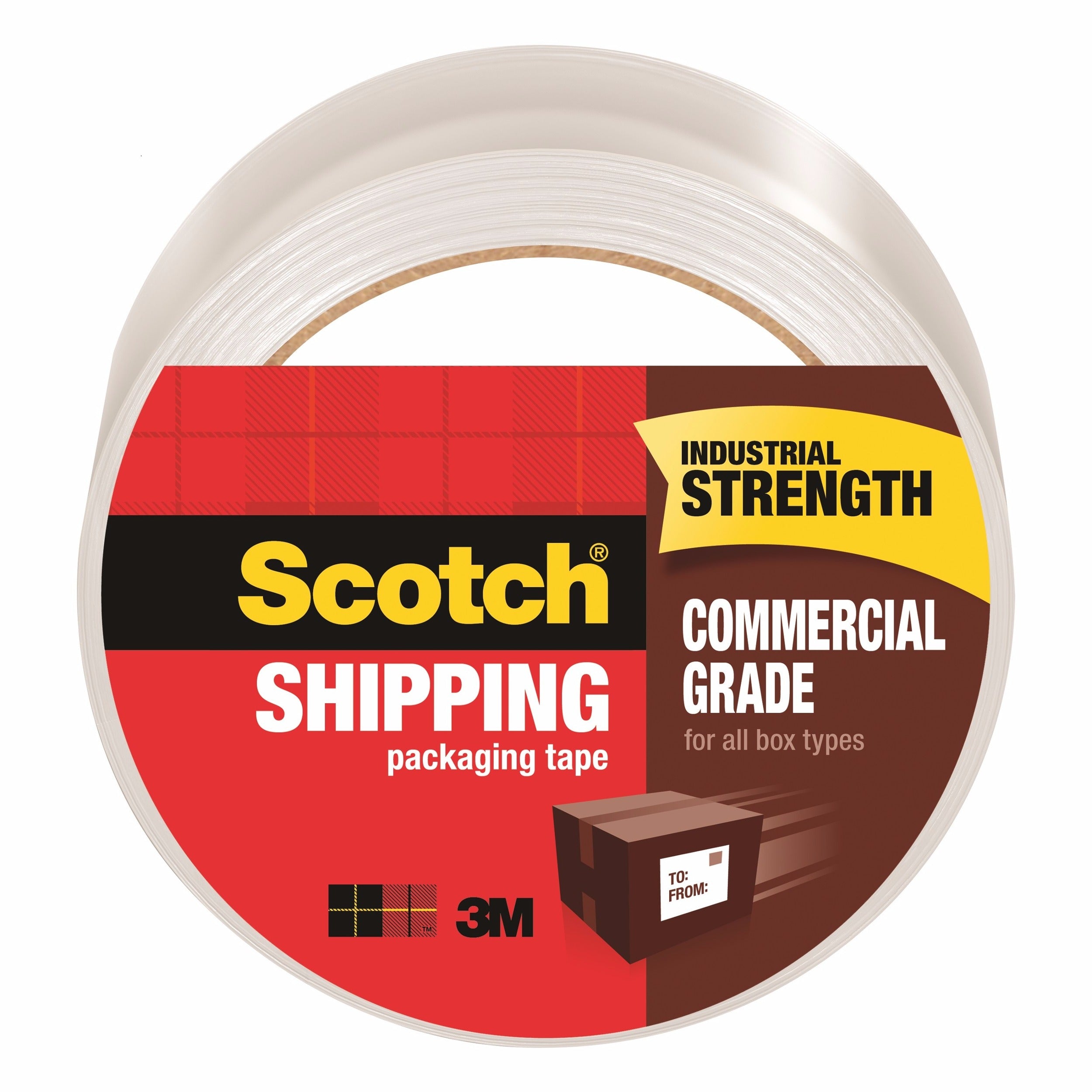 3M 3M MMM3650SRD Long-Lasting Storage/Packaging Tape (1.88 in x 38.2 yd, 1 Roll, Dispenser Included)