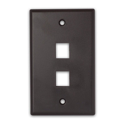 WIREPATH Wirepath PLATE-2-BR 2-port Keystone Wall Plate