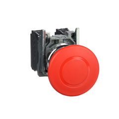 Schneider Electric XB4BT845 Square D 22 mm 600 VAC 1.2 Amp 1NO 1NC Red Round Trigger Action Push-Pull Non-Illuminated Push Button