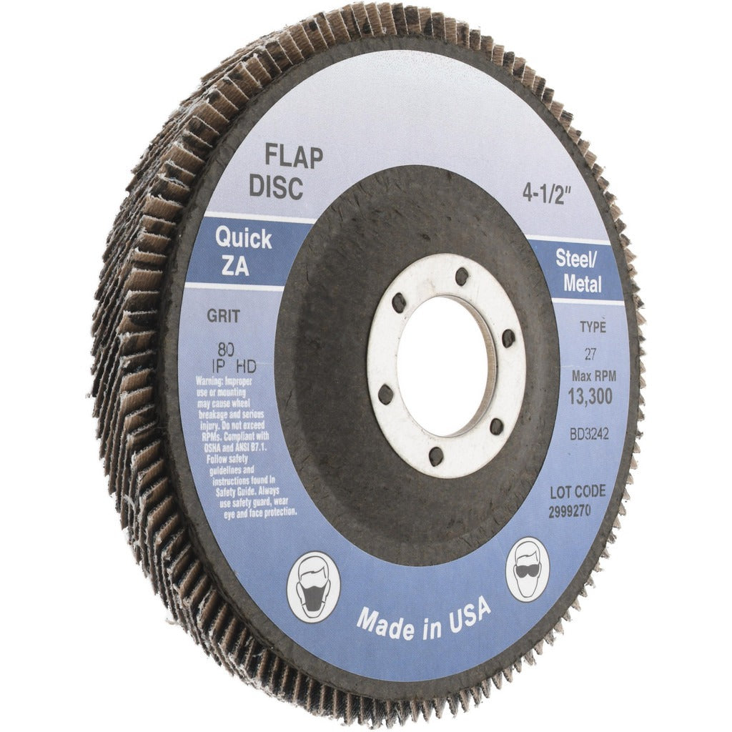VALUE COLLECTION Value Collection PLMSC12835 Flap Disc 80 Grit Type 27 4.5 in