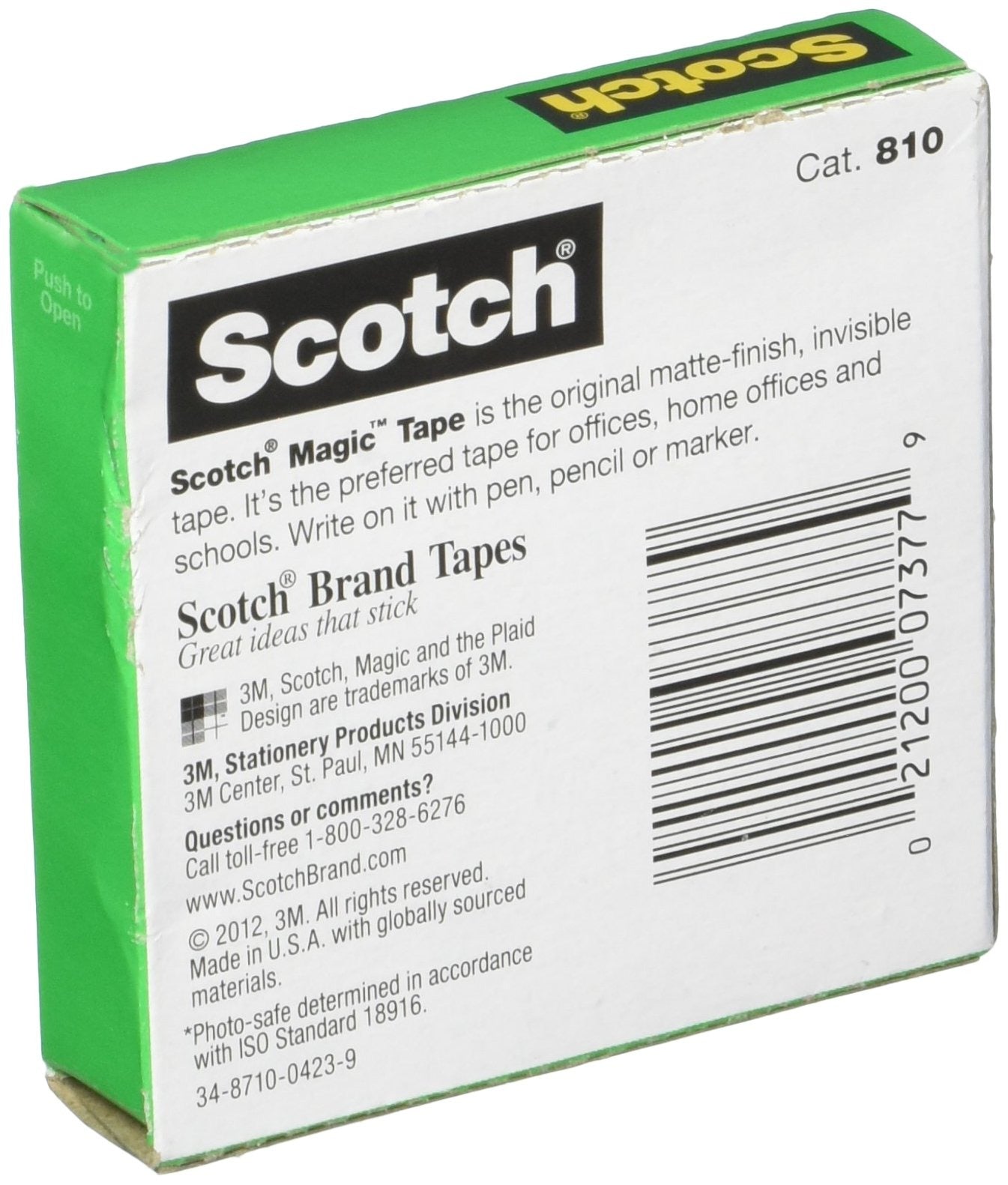 3M 3M MMM810121296 Scotch Magic Tape (1/2 in x 36 yd, 1 Roll)