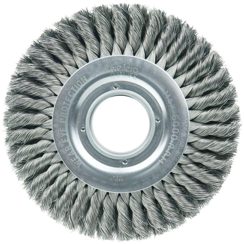 WEILER Weiler 09430 Knotted Wheel Brush 8 in Carbon Steel