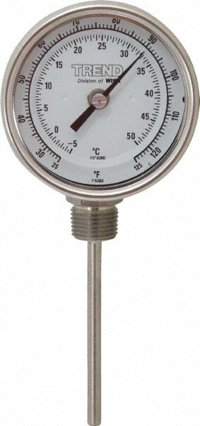 WIKA Wika 31040A003G4 Bimetal Dial Thermometer 4 in Stem