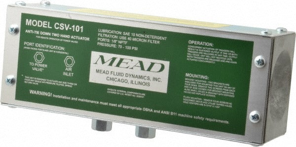 MEAD Mead CSV-101 Two-hand Control Air Valve 1/8 Inch Nptf