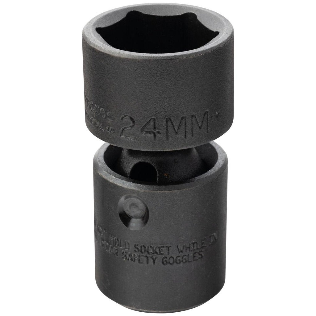 PROTO Proto J74424MP Impact Socket 1/2 in Drive 24mm 6-pt