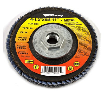 FORNEY Forney Industries Inc 71930 Flap Disc 4.5 in 36 Grit Type 29