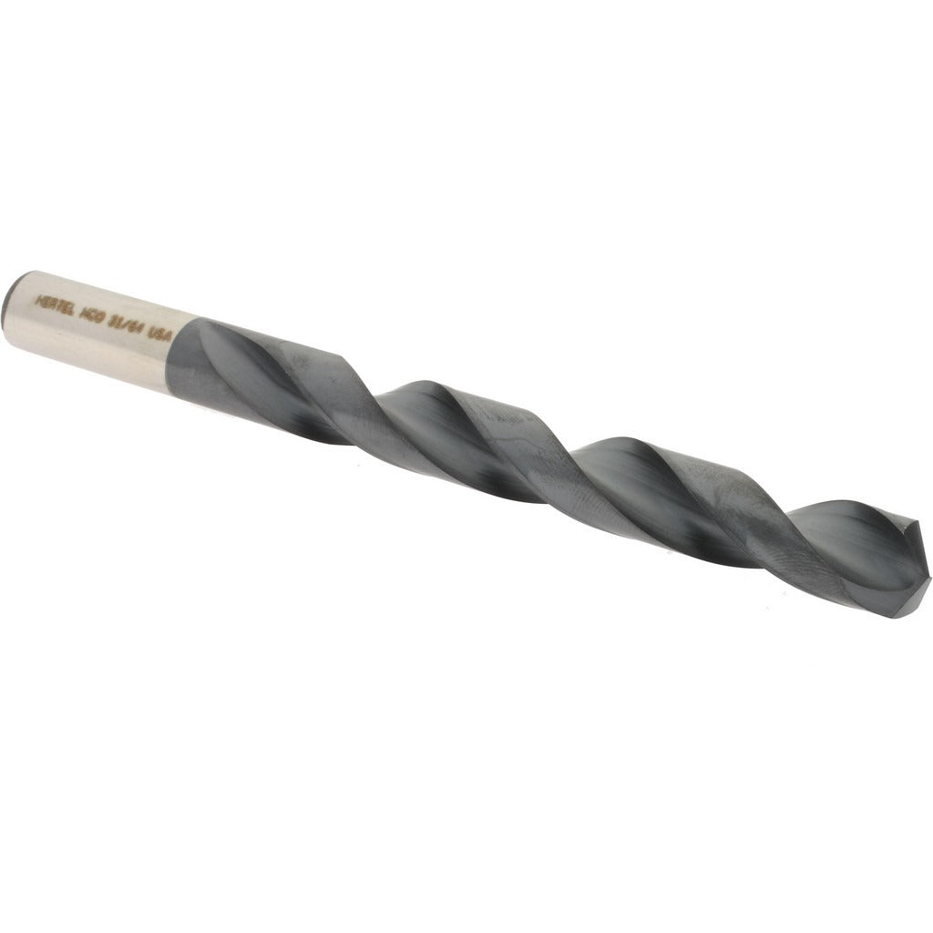 HERTEL Hertel 4139820 Cobalt Jobber Drill 31/64 in Tialn