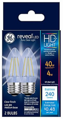 GE G E Lighting 31891 4W Led Blunt Tip Bulb 2 Pack 240 Lumens