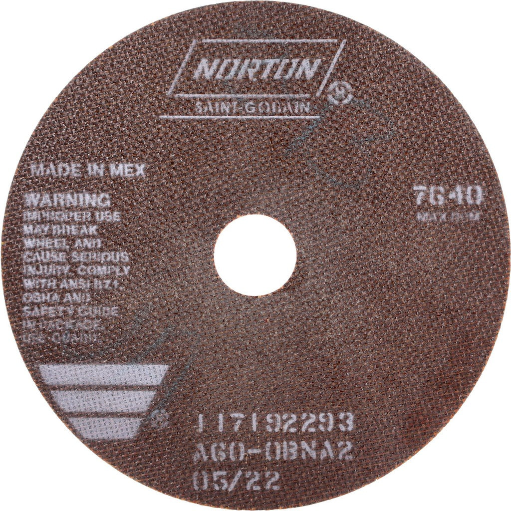 NORTON Norton 66253042980 Aluminum Oxide Cutoff Wheel 8in 60G
