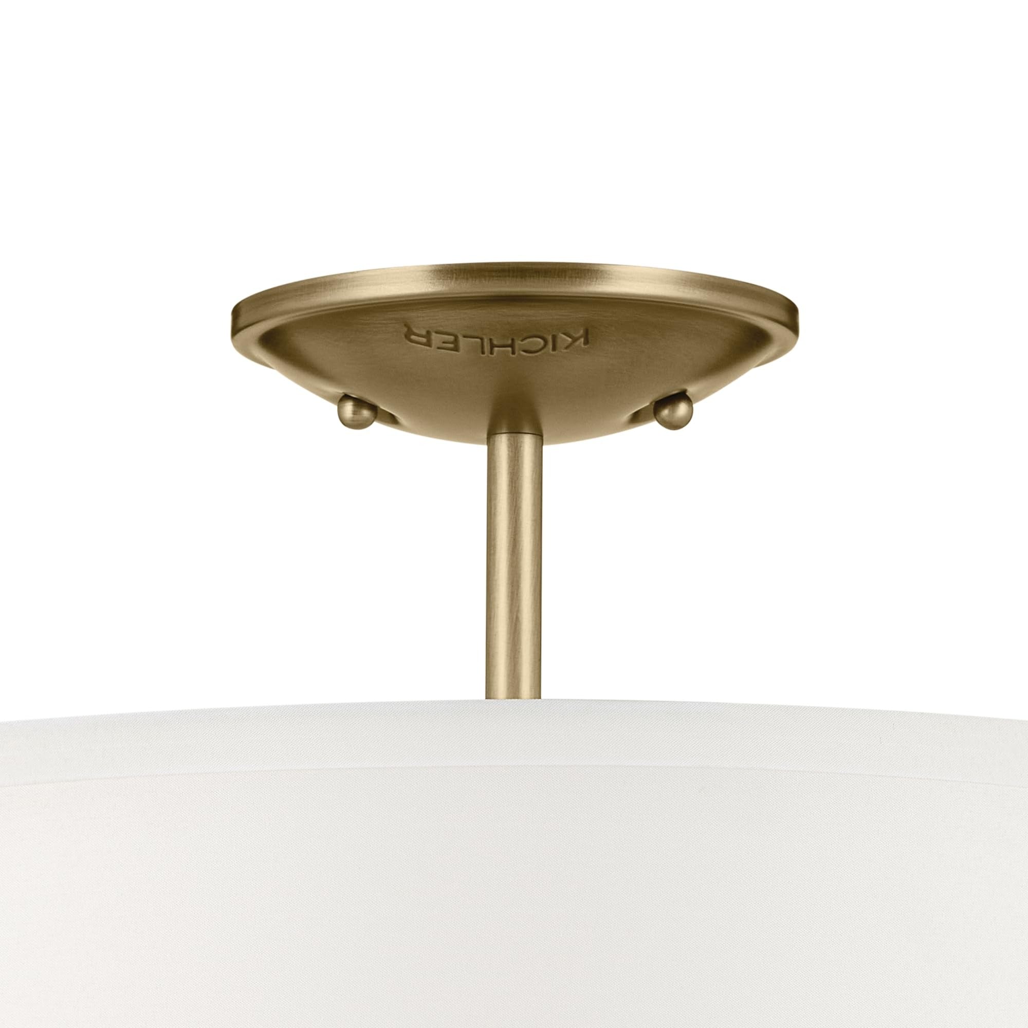 KICHLER Kichler 43675NBR Semi-flush Mount Light 3-light Natural Brass