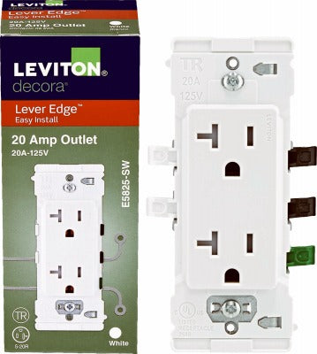 LEVITON Leviton R02-E5825-0SW 20A 125V Tamper Resistant Receptacle