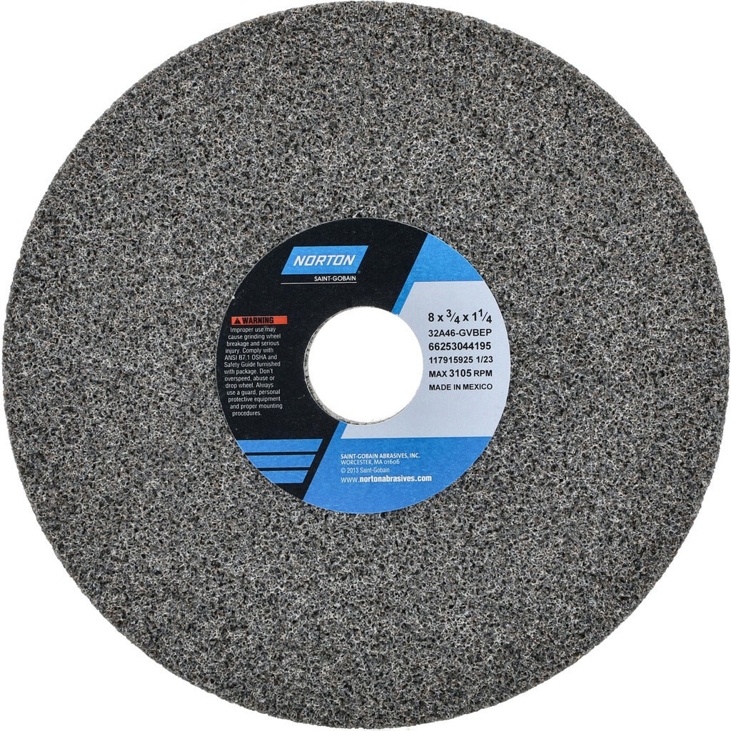 NORTON Norton 66253044195 Surface Grinding Wheel 46 Grit 8 in