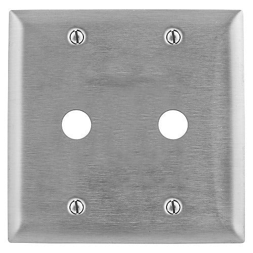 HUBBELL Hubbell Premise Wiring SS22 2-gang Wallplate Stainless Steel