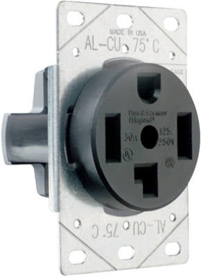 LEGRAND Pass Seymour 3864CC6 Nema 14-30 Dryer Outlet 30A 125/250V Black