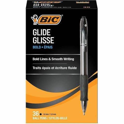 BIC Bic BICVLGB361BK Velocity Ballpoint Pen Bold Tip Box 36