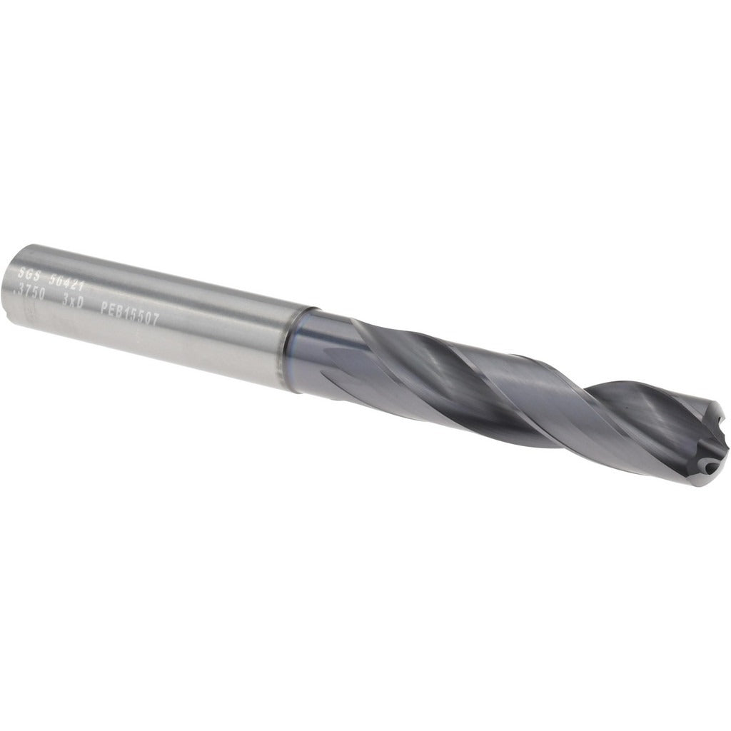 KYOCERA SGS PRECISION TOOLS Sgs 56421 Screw Machine Drill Bit 3/8 in Solid Carbide