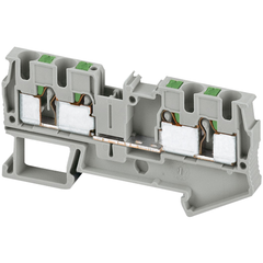 Schneider Electric NSYTRP44 Terminal Block, Linergy TR, Push-In Type, Feed Through, Set of 50