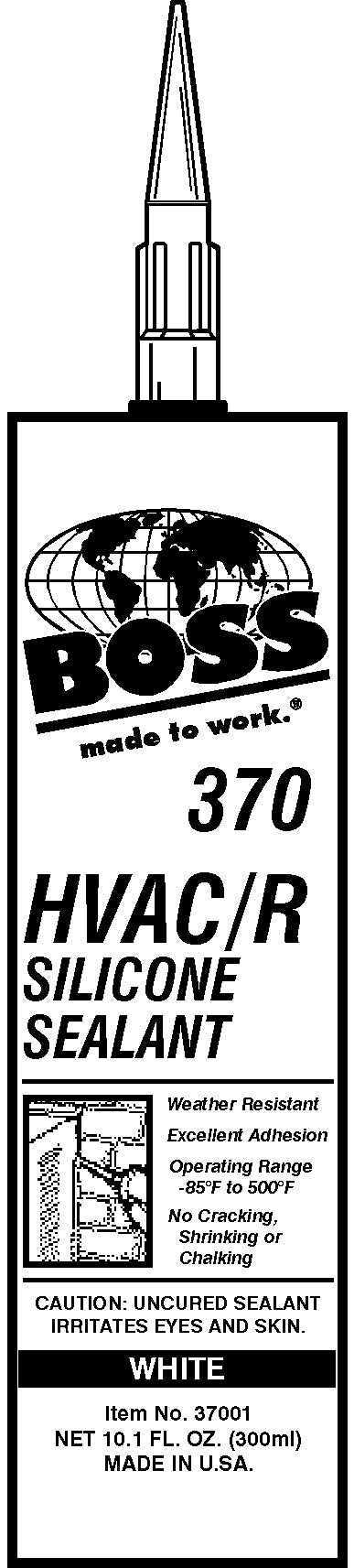 BOSS PRODUCTS Boss Products 37000 Silicone HVAC Sealant 10 Ounce Cartridge