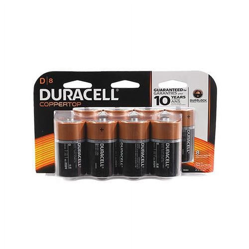 DURACELL Duracell MN13R8DWZ17 Coppertop D Alkaline Batteries 1.5V (8 Count, Pack of 2)