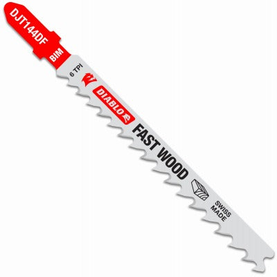 DIABLO Freud DJT144DF5 Bi-metal Jig Saw Blade 4in 6 Tpi 5 Pack