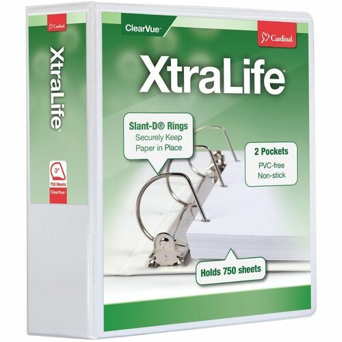 CARDINAL Cardinal CRD26330 3-ring Binder 3 Inches White X-life