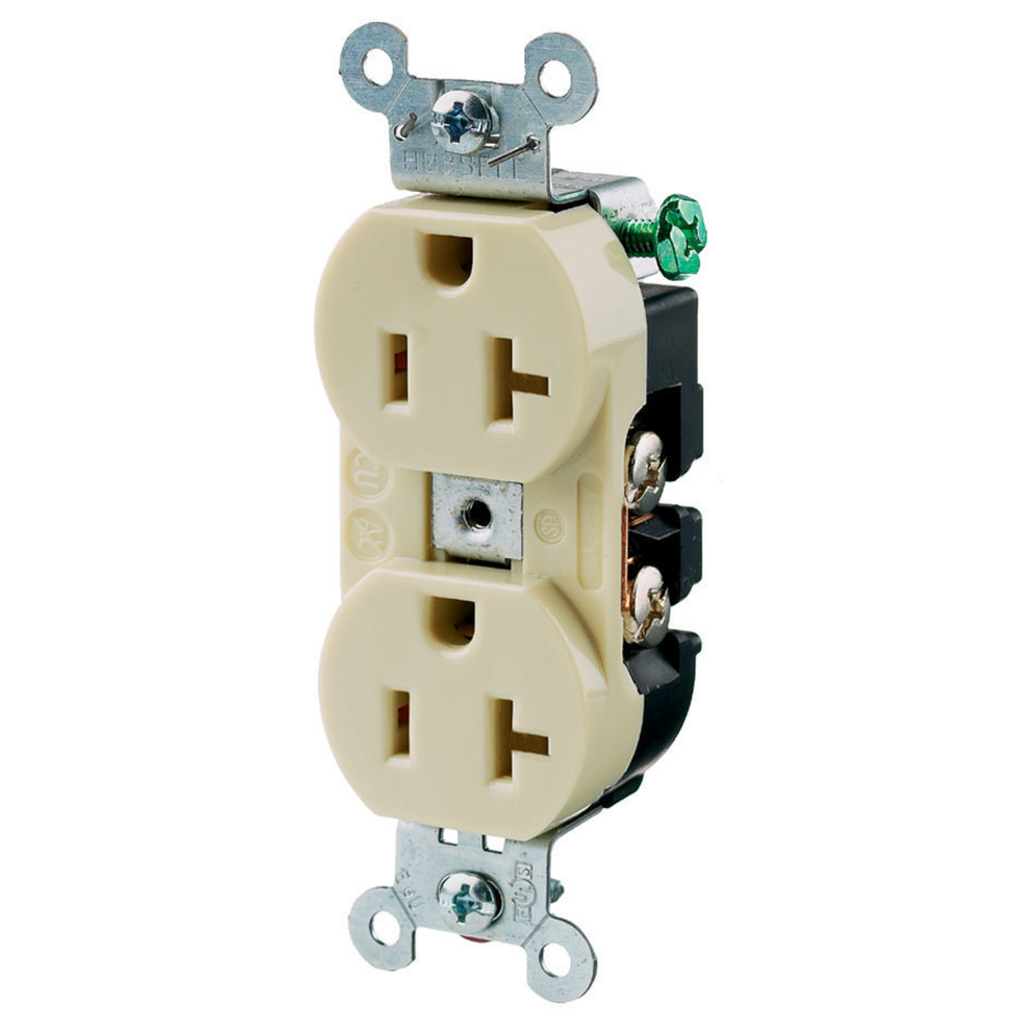 Hubbell 5352AI receptacle 20A 125V Duplex 5352AI