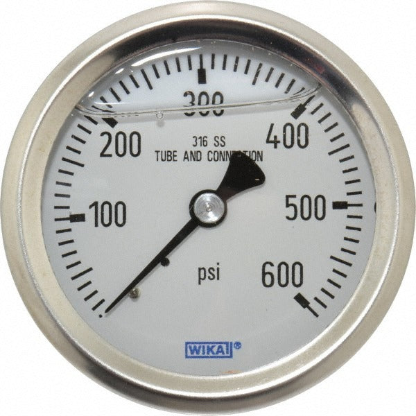 WIKA Wika 9833191 Pressure Gauge 0-600 Psi 2.5 in Dial Npt