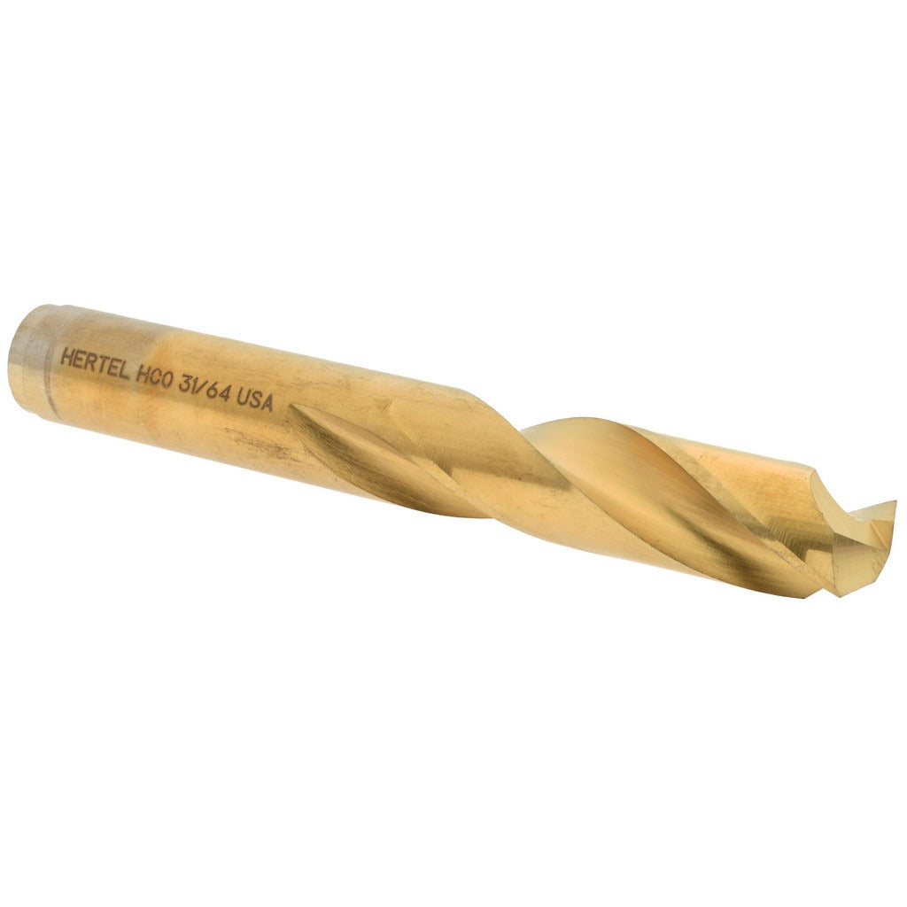 HERTEL Hertel 66691486 Screw Machine Drill Bit 31/64 in Cobalt