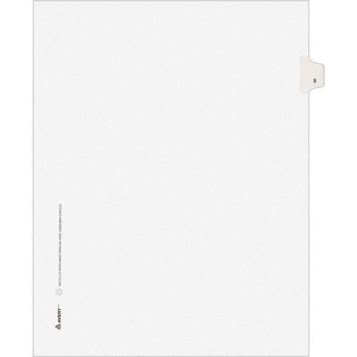 AVERY Avery AVE11915 Legal Numeric Side Tab Divider Tab 5 25pk