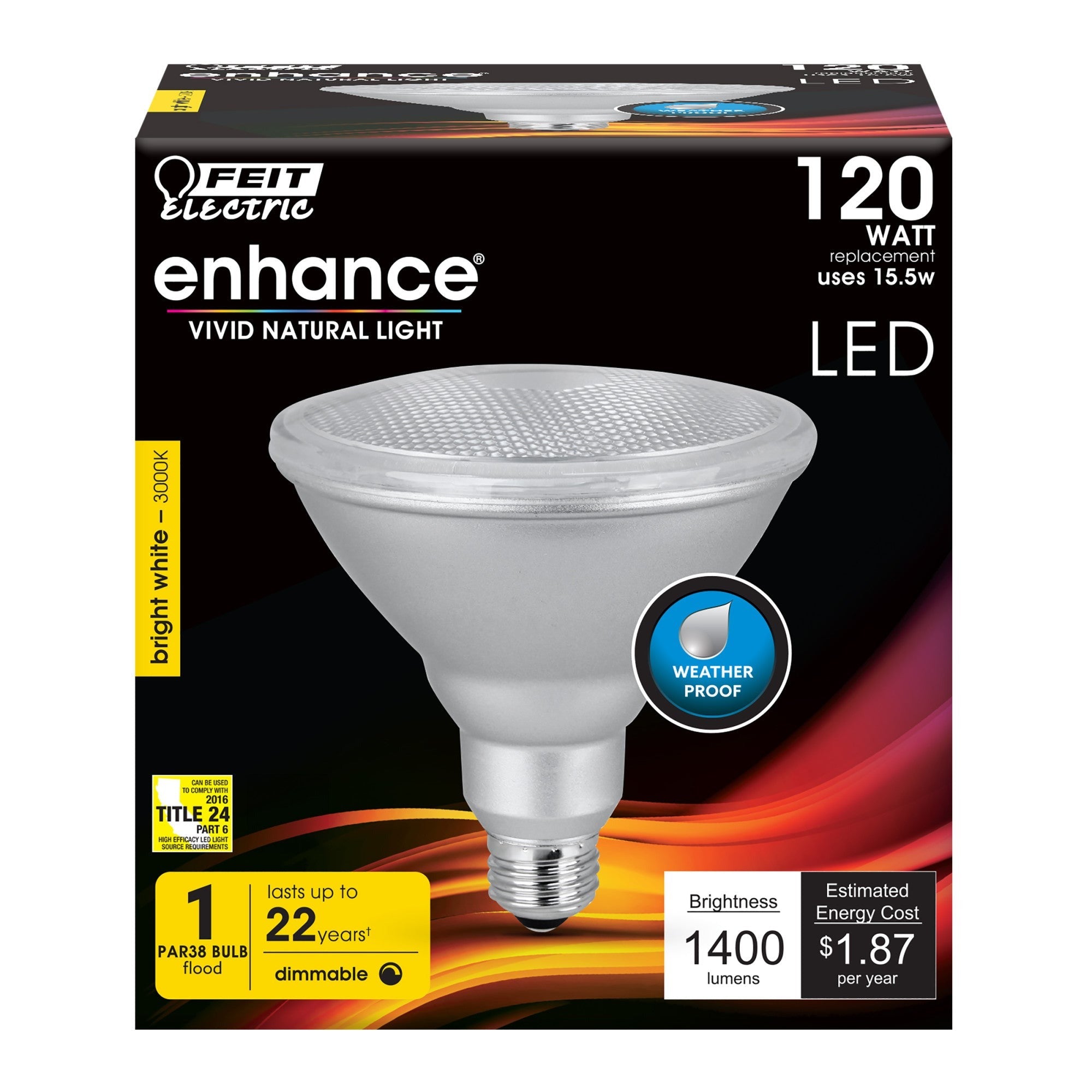 FEIT ELECTRIC Feit Electric PAR38DM/1400/930CA PAR38 LED Bulb 15.5W (5 in, 40 degrees) 120W Replacement