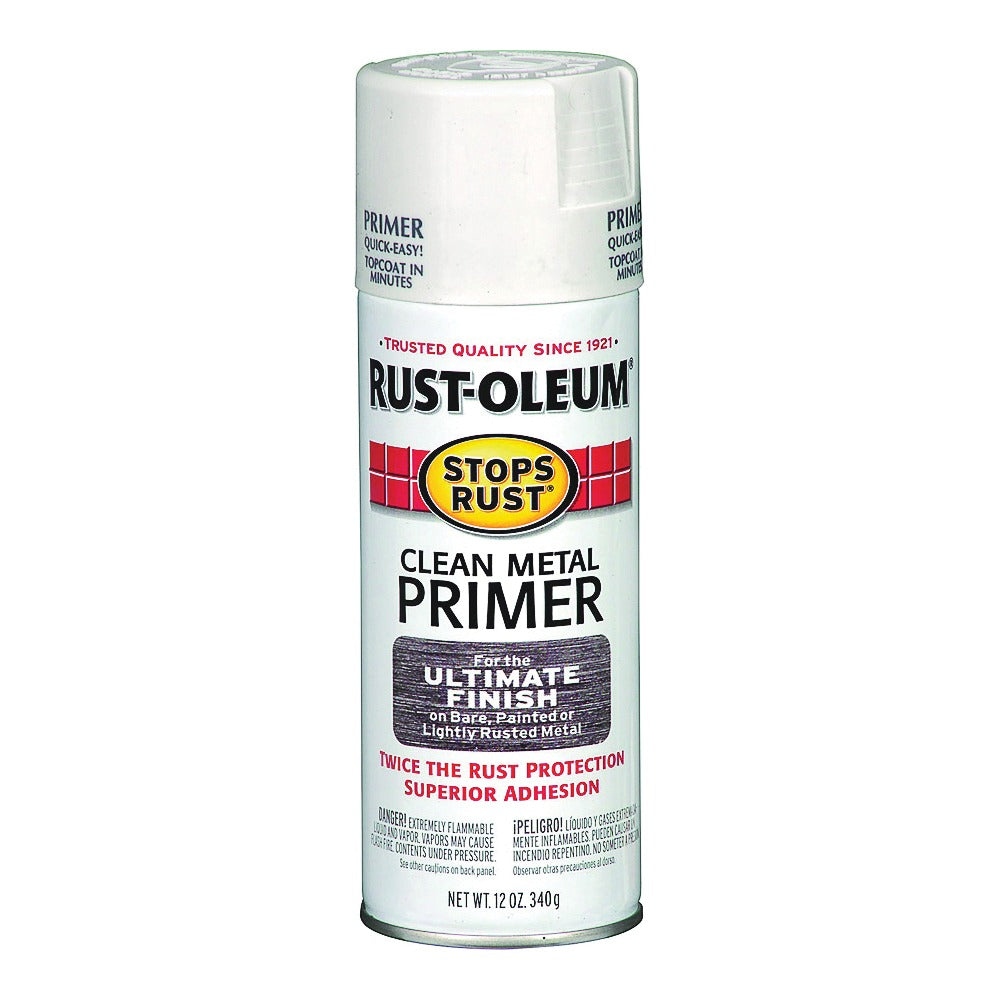 RUST-OLEUM Rust-Oleum 7780830 Stops Rust Clean Metal Primer 12 Ounce Any-Angle Spray