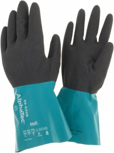 ANSELL Ansell 58530B080 Nitrile Chemical Resistant Gloves Size 8