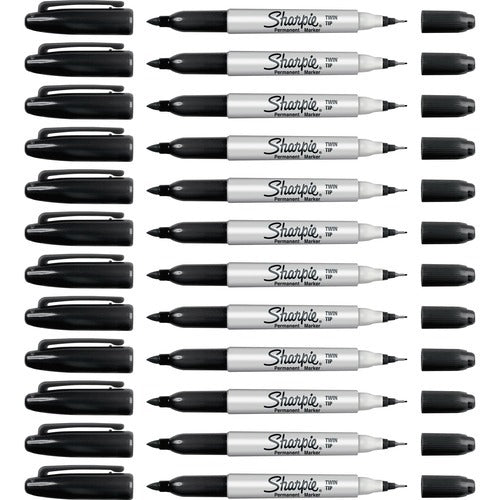SHARPIE Newell Brands SAN32201BX Twin-tip Marker Box of 12