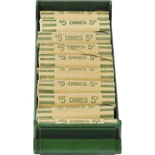 CONTROLTEK Controltek CNK560562 Green Plastic Coin Tray Pack of 2