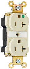 Pass & Seymour PT8300I PlugTail Extra Heavy-Duty Hospital Grade Duplex Receptacle 20A 125V - Ivory