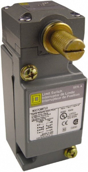 SCHNEIDER ELECTRIC Square D 9007C68T10 Limit Switch Dpdt Nc Rotary Head IP66