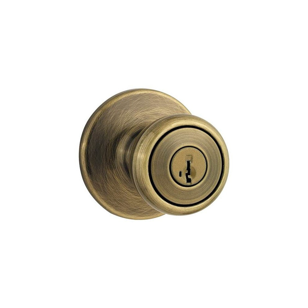 KWIKSET Kwikset 400T-5S Tylo Knob Entry Lock Smartkey Antique Brass