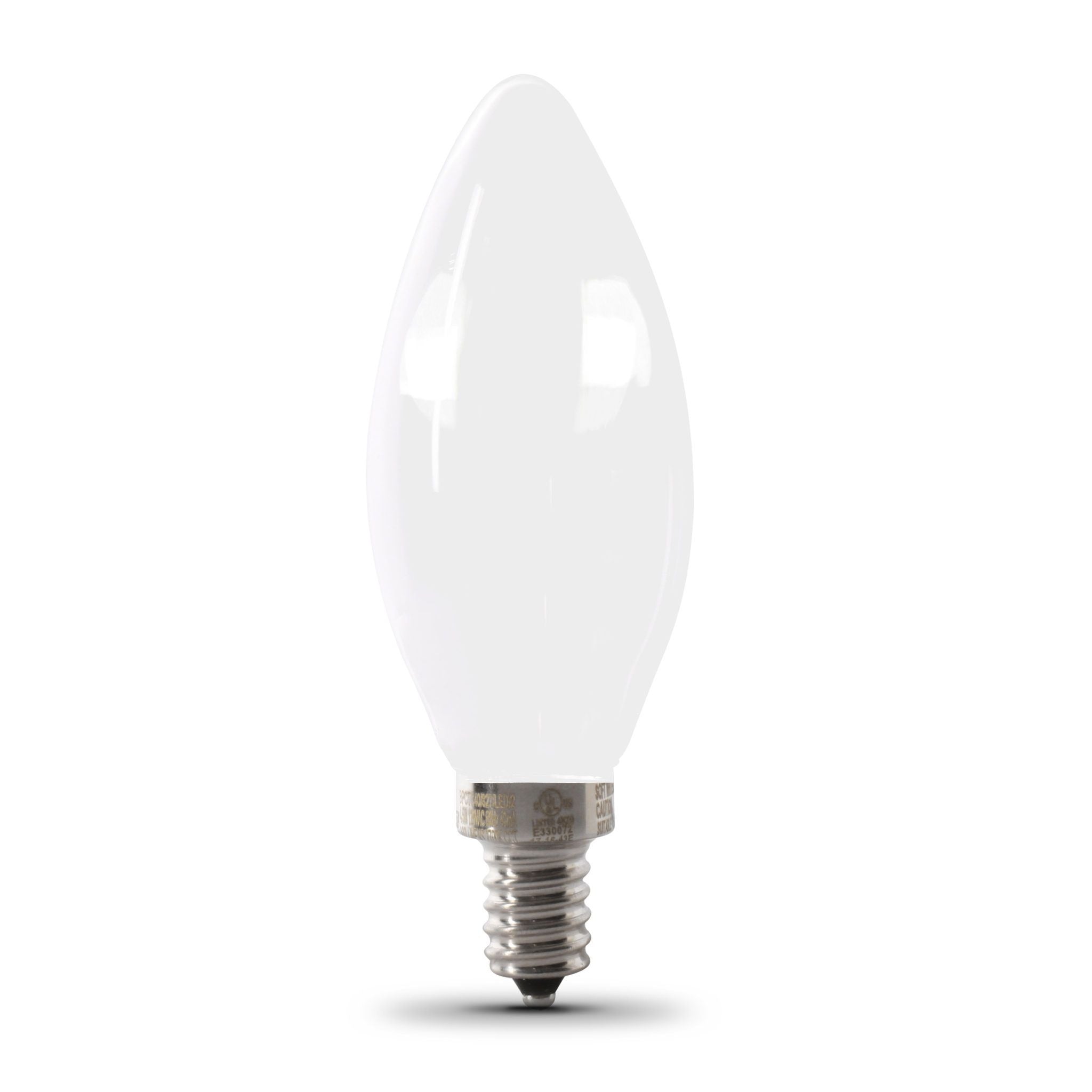 FEIT ELECTRIC Feit Electric BPCTF40950CAFIL/2/RP B10 E12 Candelabra Dimmable Filament Chandelier LED Bulb 3.3W (2-Pack) 40W Replacement