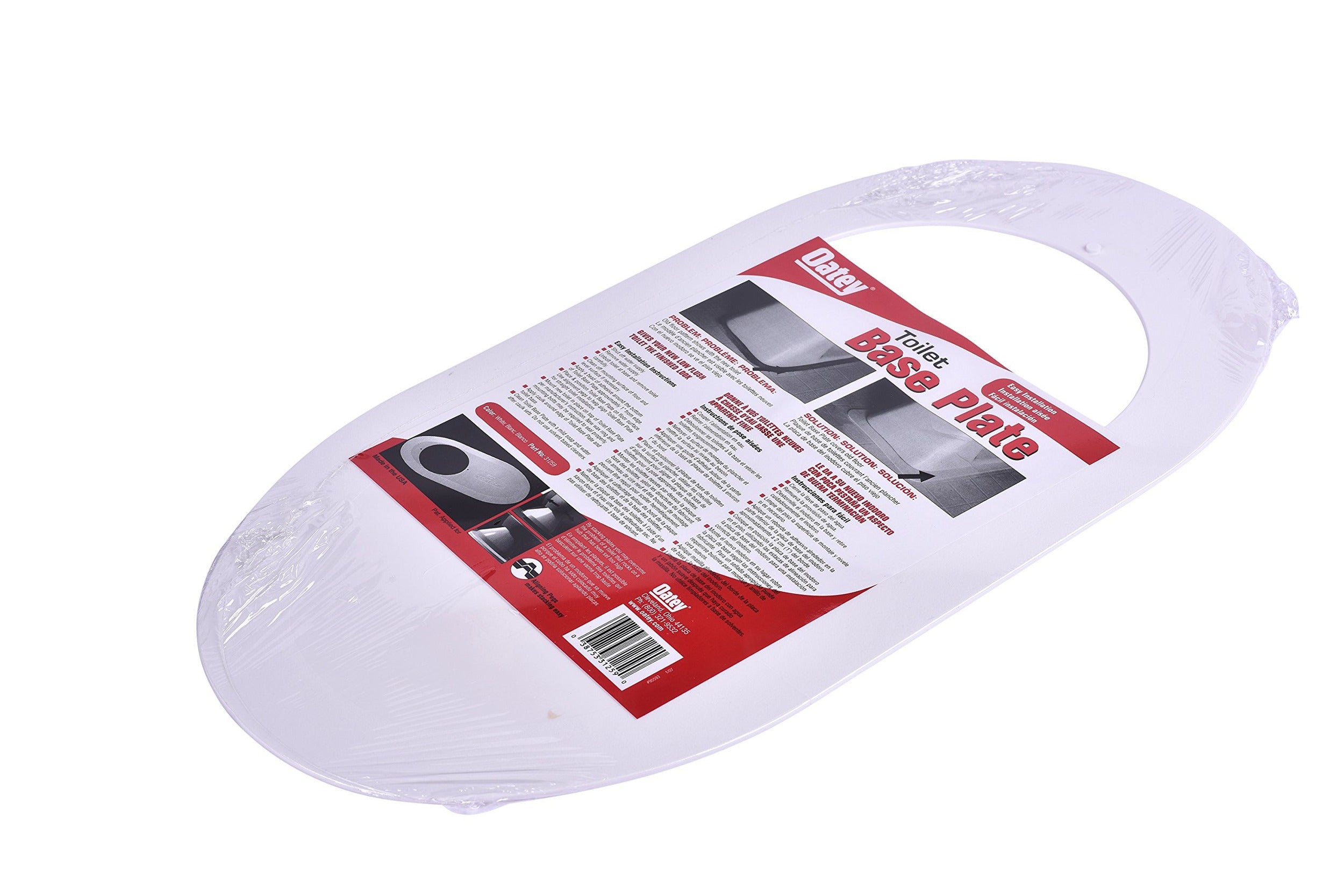 OATEY Oatey 31259 Round Toilet Base Plate (Round Nose)